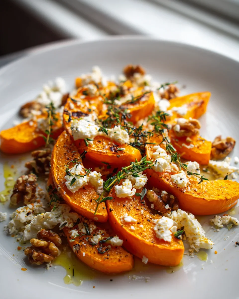 Knuspriger Ofenkürbis mit Feta & Walnüssen – Einfach Lecker!