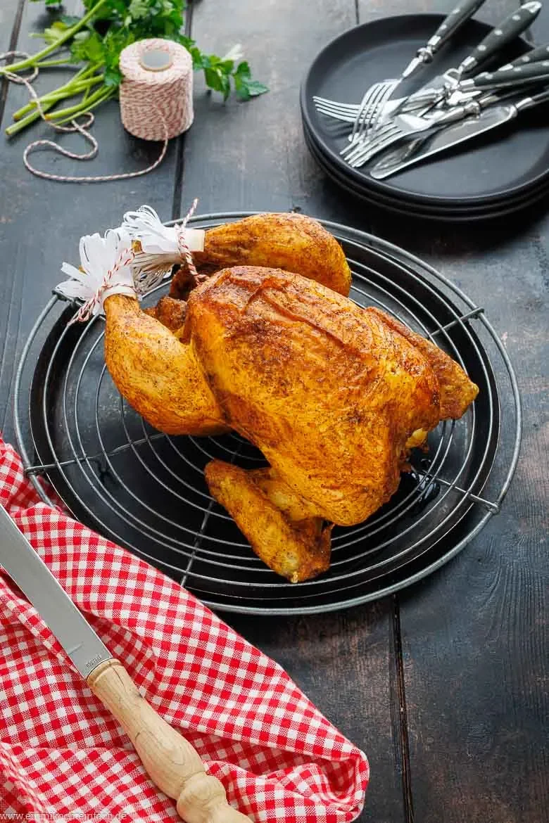 Knuspriges Brathähnchen mit würziger Marinade