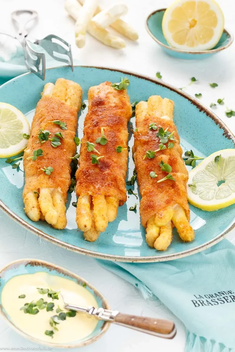 Spargel-Cordon-Bleu aus der Pfanne