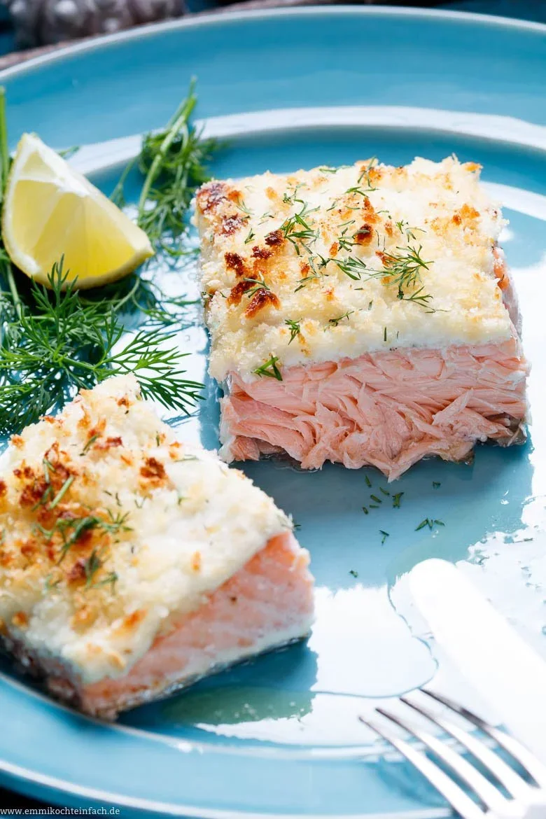 Lachsfilet mit Sahnemeerrettich und Semmelbrösel Topping - www.emmikochteinfach.de