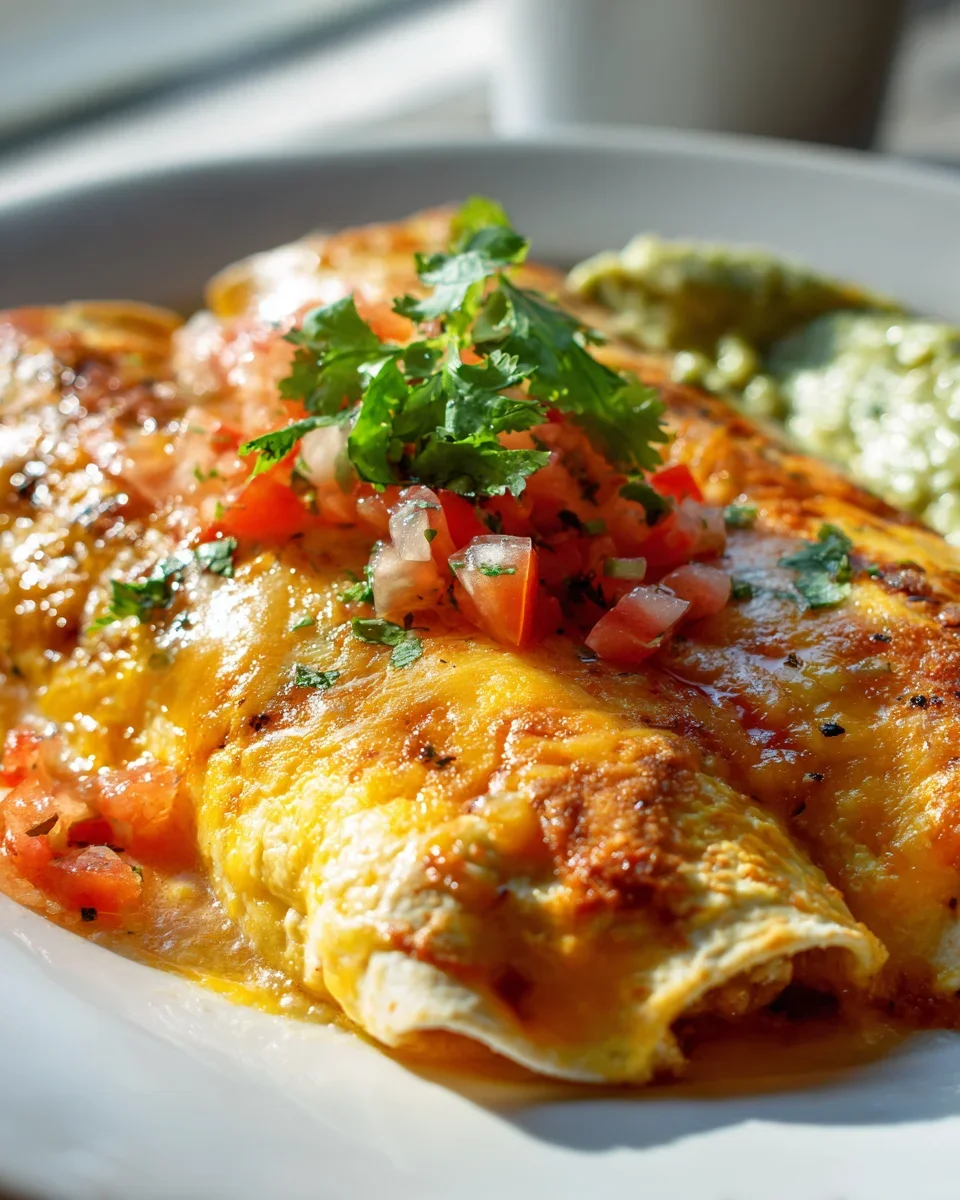 Leckere Frühstücks-Enchiladas mit Wurst & cremigem Rührei