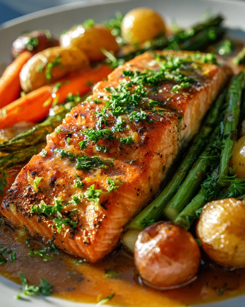 Leckerer Ahorn-Dijon-Lachs vom Blech: Schnelles Ofen-Dinner