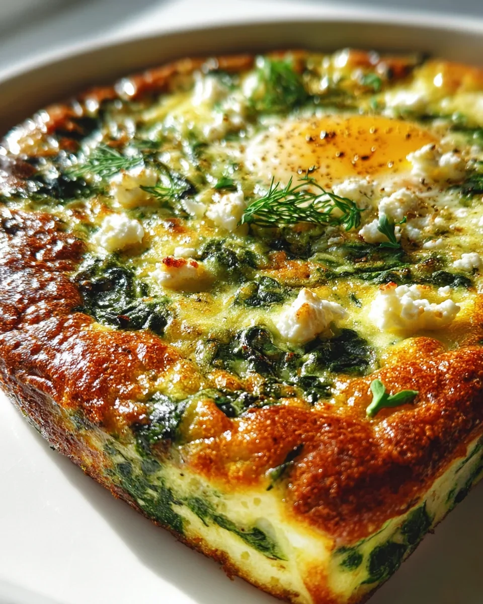 Leckerer Low Carb Spinat Auflauf mit Feta und Ei Rezept