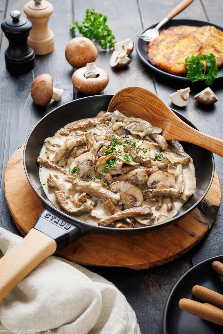 Zürcher Geschnetzeltes – einfaches Rezept