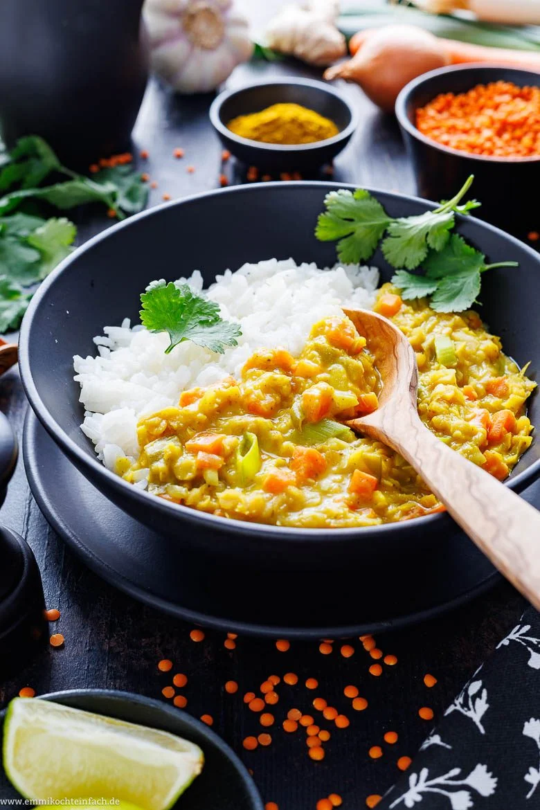 Linsencurry mit roten Linsen