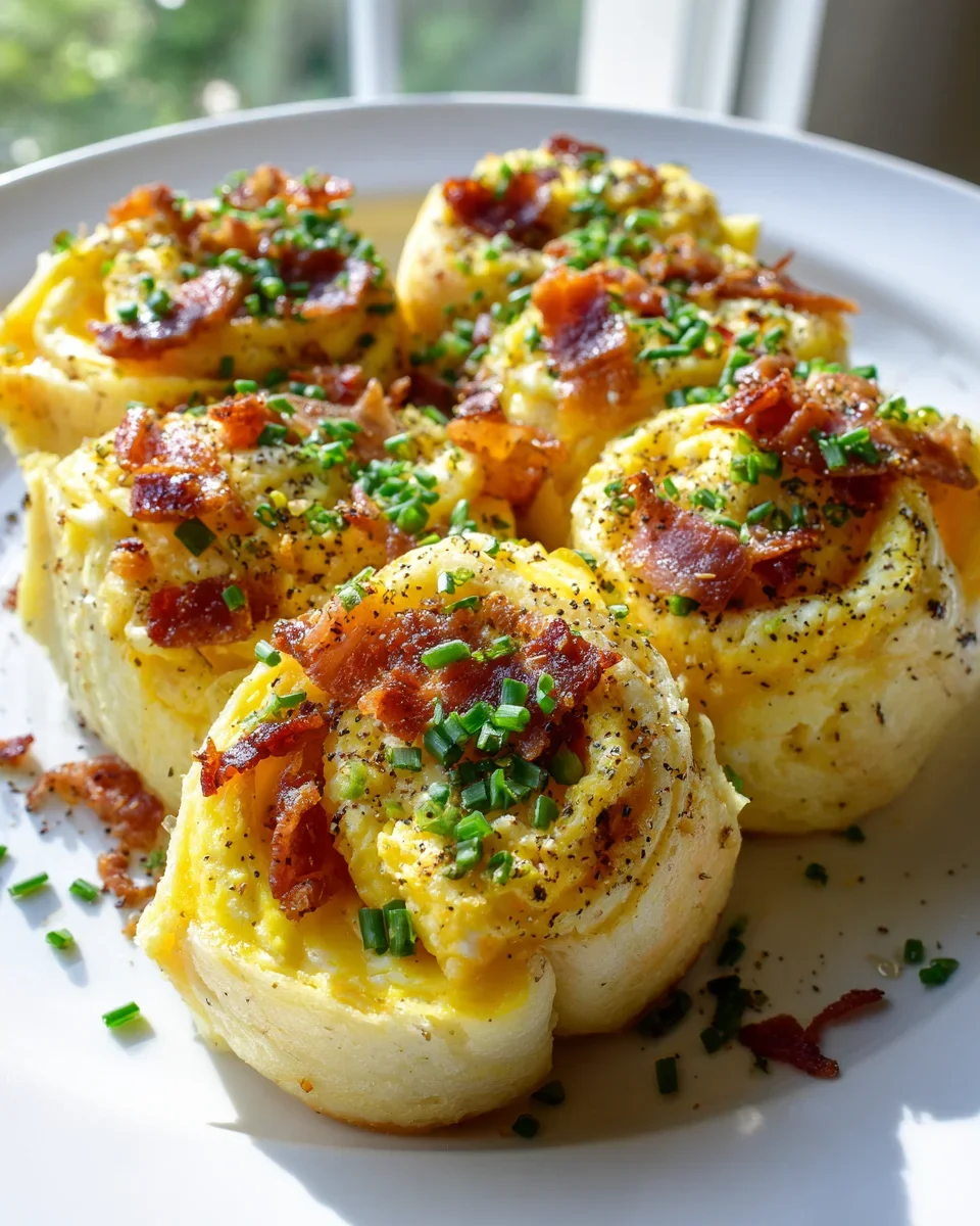 Low Carb Frühstücksrollen mit Ei, Käse & Beef Bacon Rezept