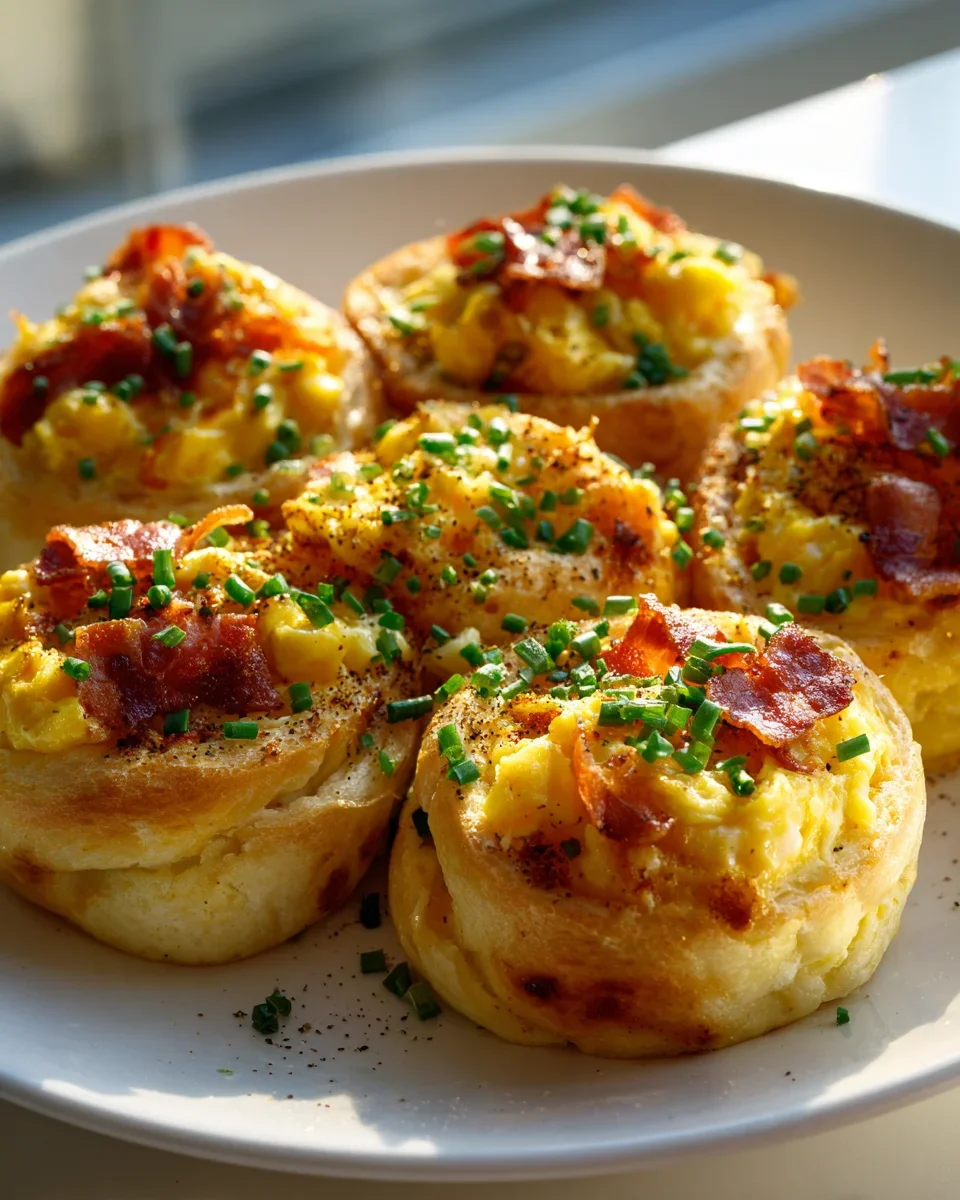 Low Carb Frühstücksrollen mit Ei, Käse & Beef Bacon Rezept