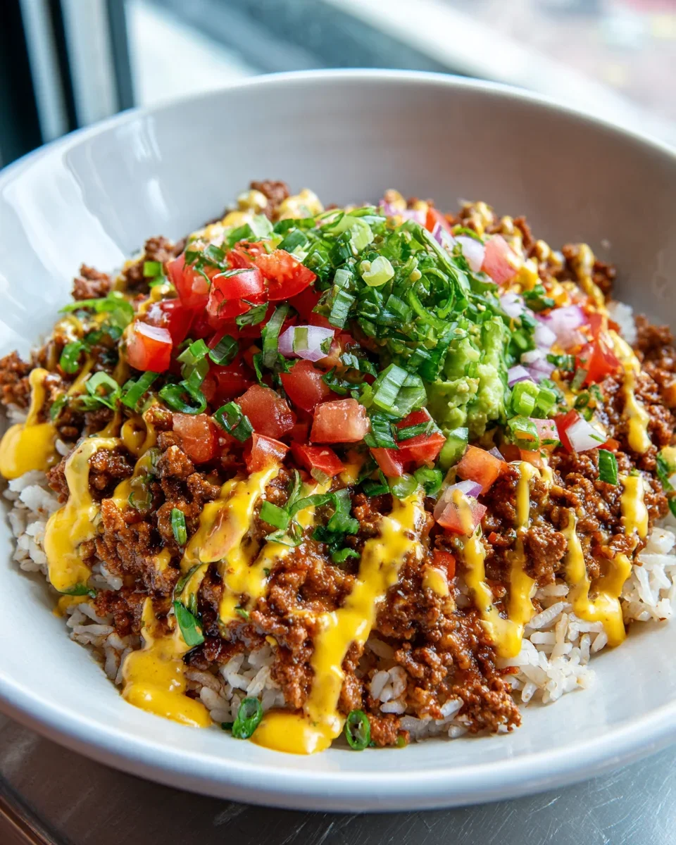 Mafia Topf: Tex Mex Rice Bowls mit würzigem Rindfleisch