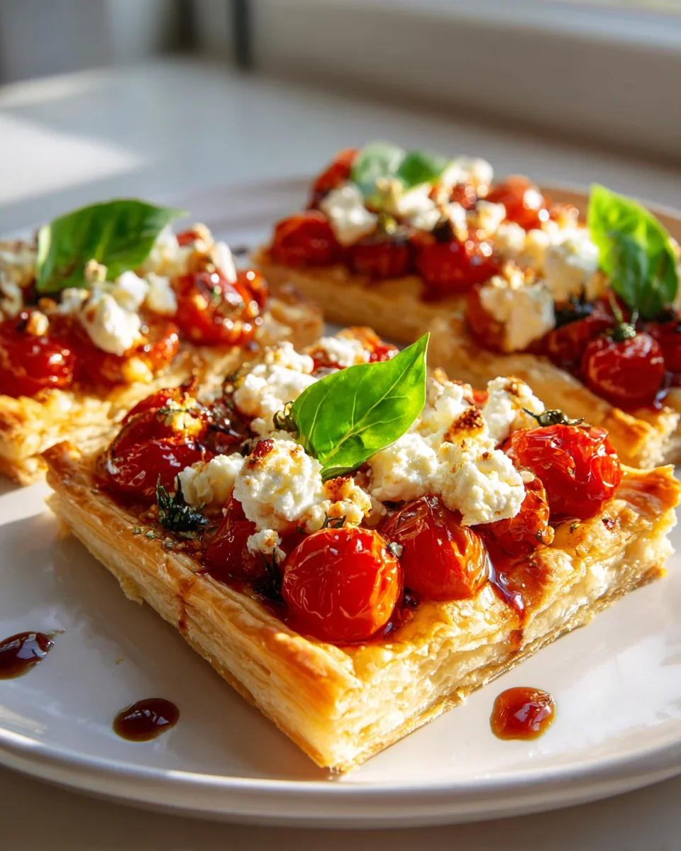 Mediterrane Feta Tomaten Blätterteig Tarte: Einfach & Lecker!