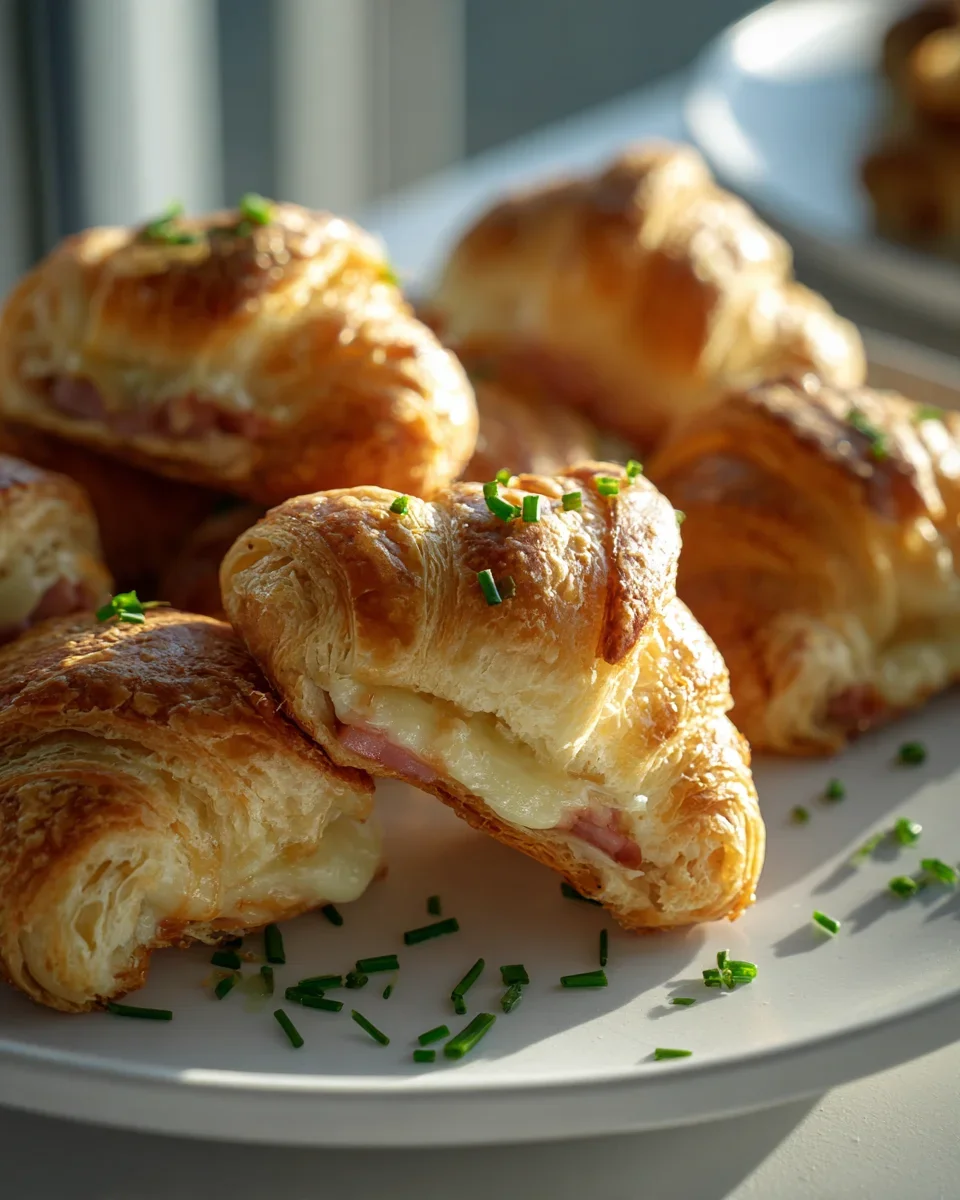 Mini Schinken Käse Croissants für Partys – Leckere Snacks!