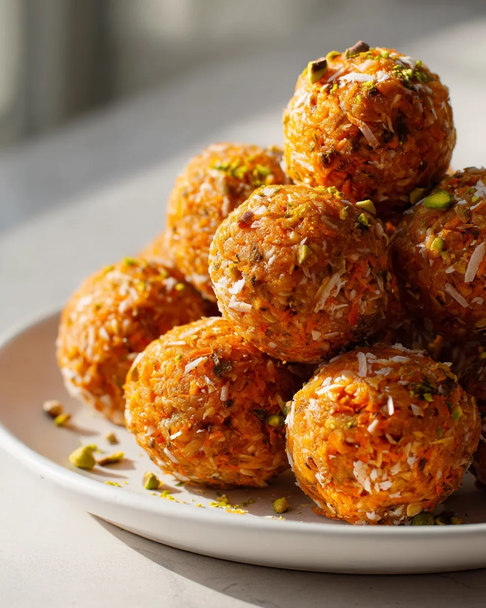 No Bake Karotten Energy Balls: Schnelle, gesunde Snacks