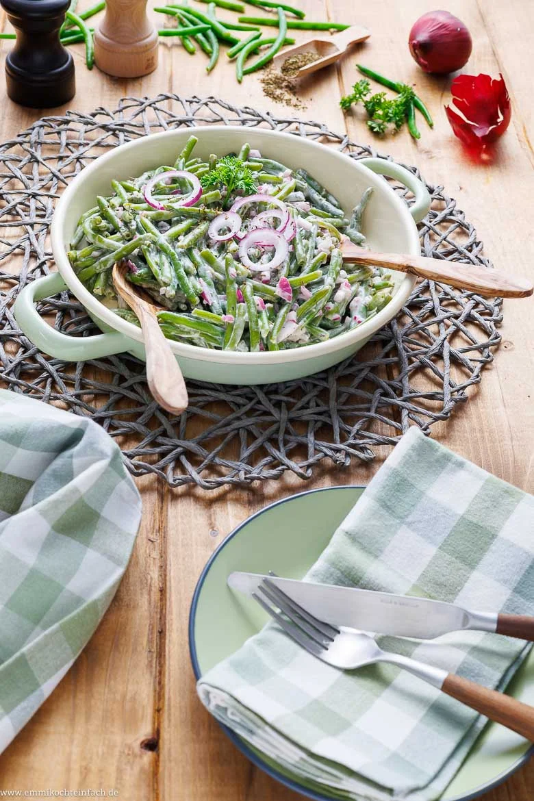 Omas Salat mit grünen Bohnen