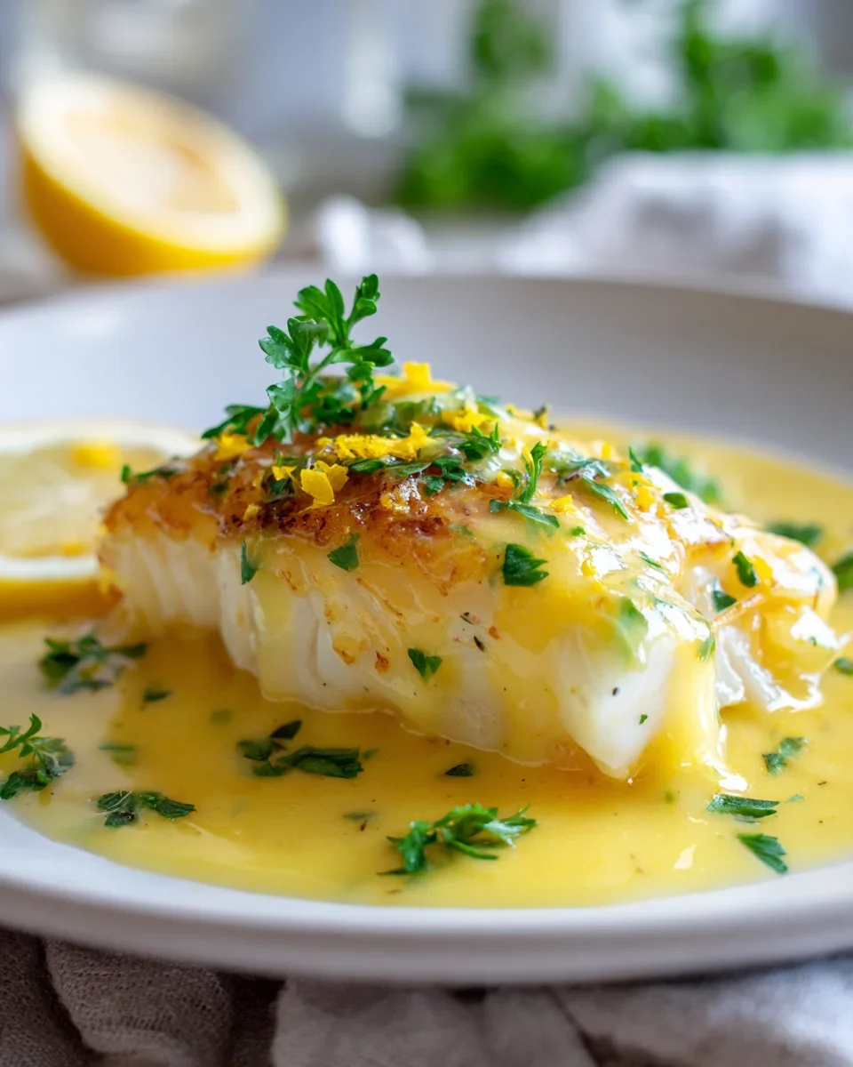 One Pan Air Fryer Kabeljau mit Zitronen Butter Sauce Rezept