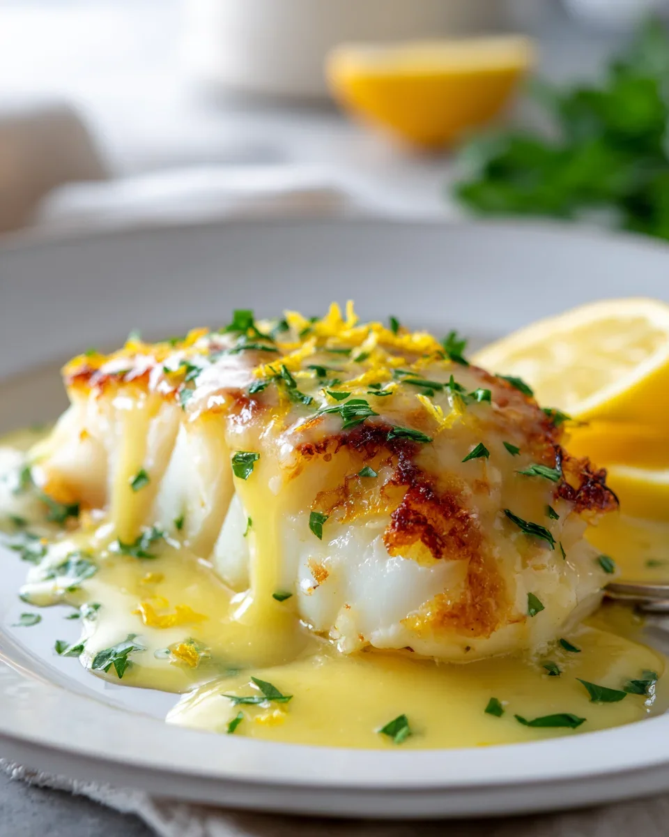 One Pan Air Fryer Kabeljau mit Zitronen Butter Sauce Rezept