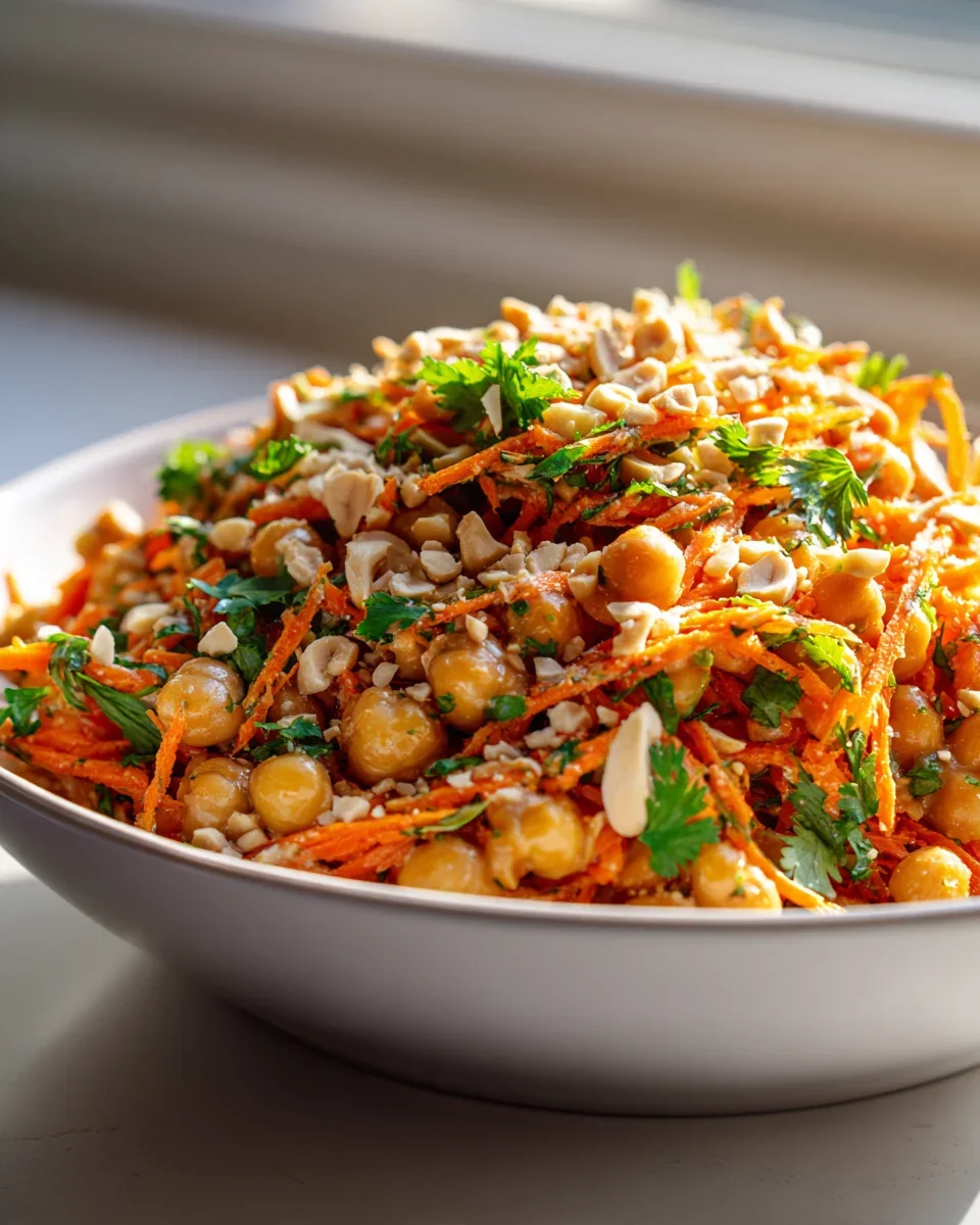 Peanut Crunch Kichererbsen- und Karottensalat Rezept genießen!