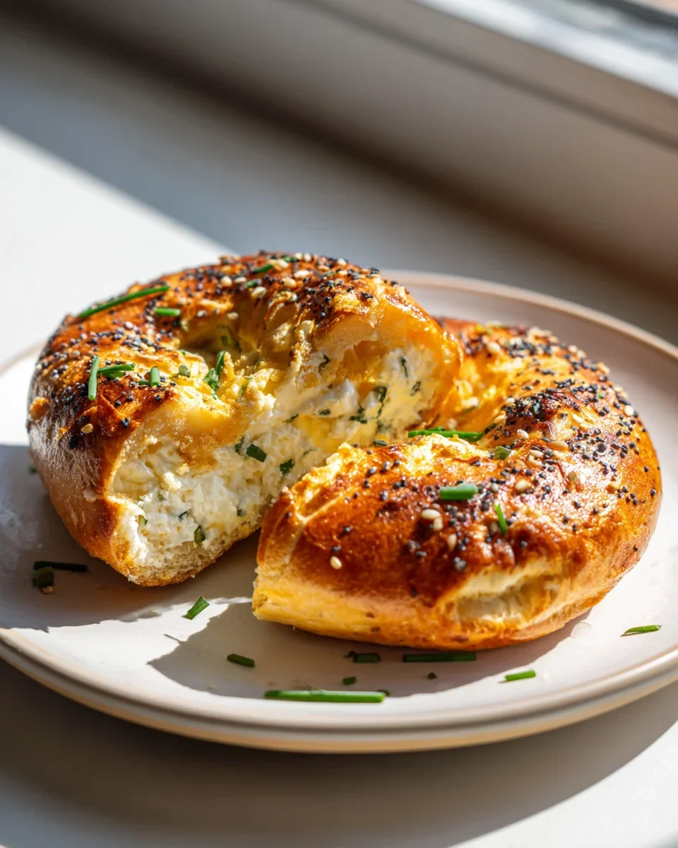 Protein Bagels mit Cottage Cheese und Everything Seasoning