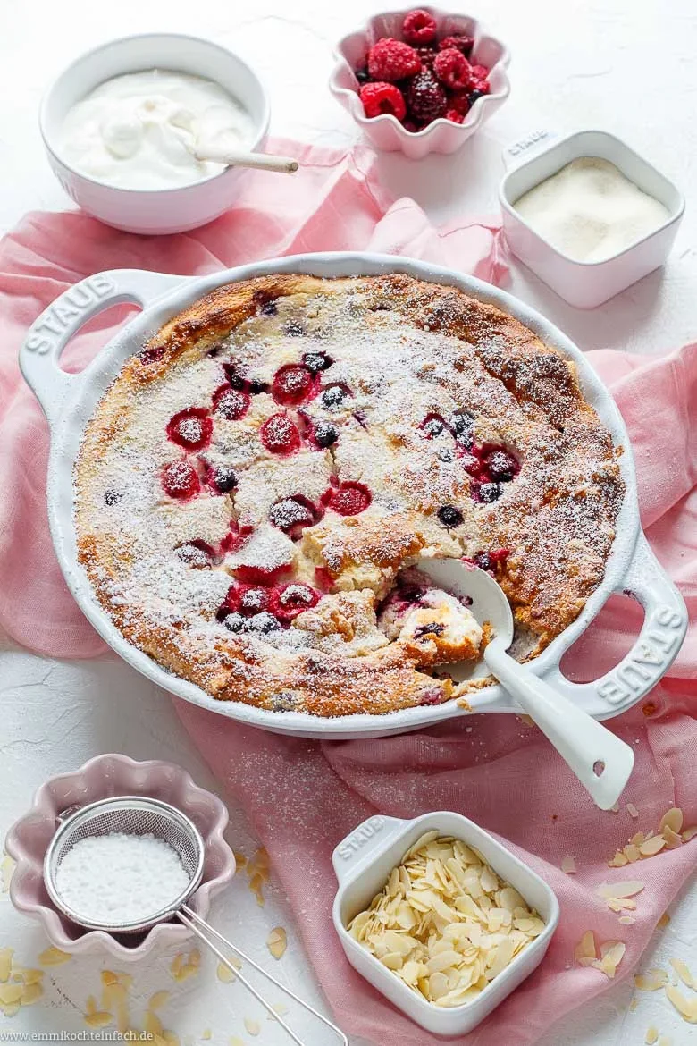 Quark Griess Auflauf mit Obst - www.emmikochteinfach.de