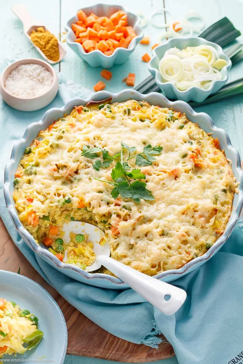 Reisauflauf mit Gemüse