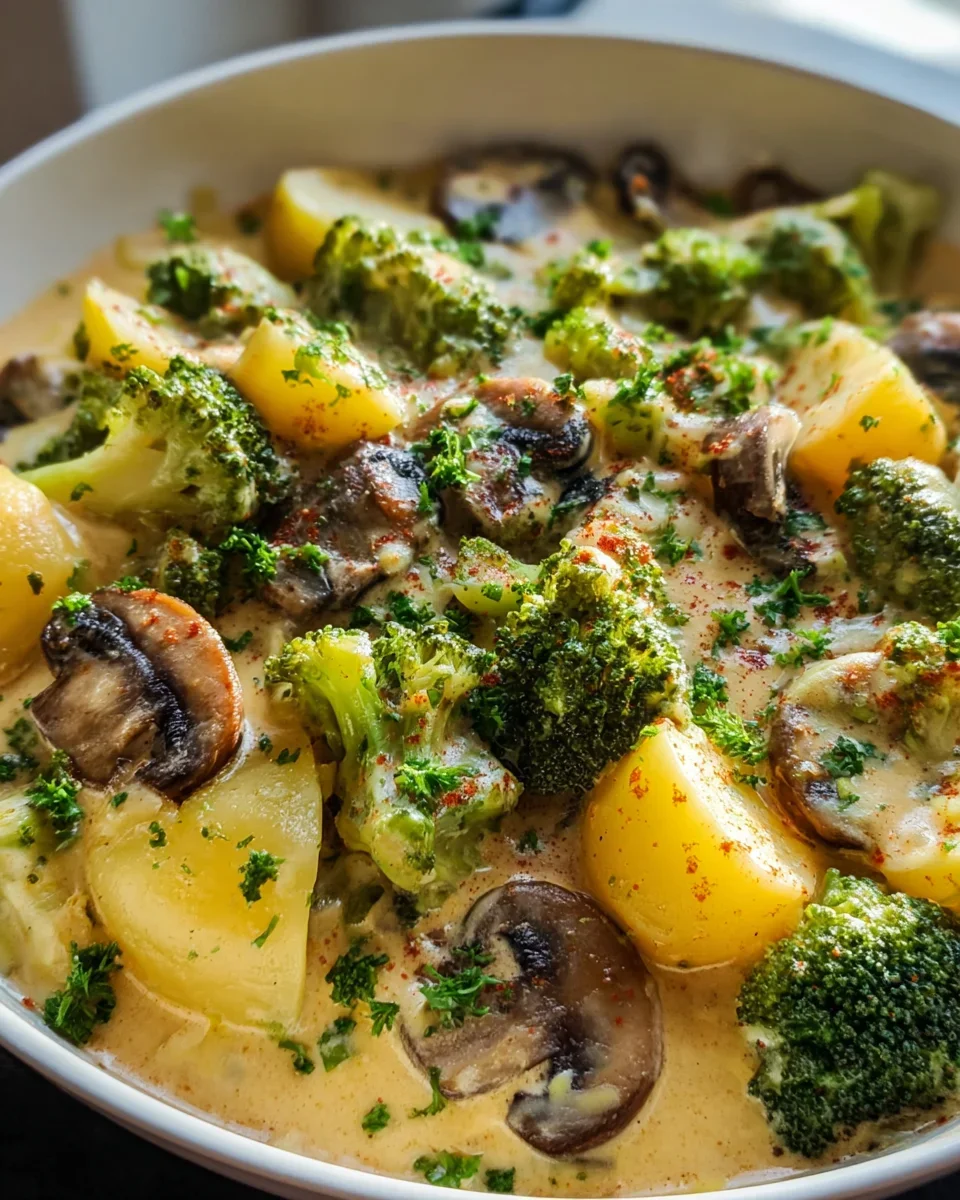 Rezept: Brokkoli Kartoffel Pfanne mit Pilzen – Einfach & Lecker