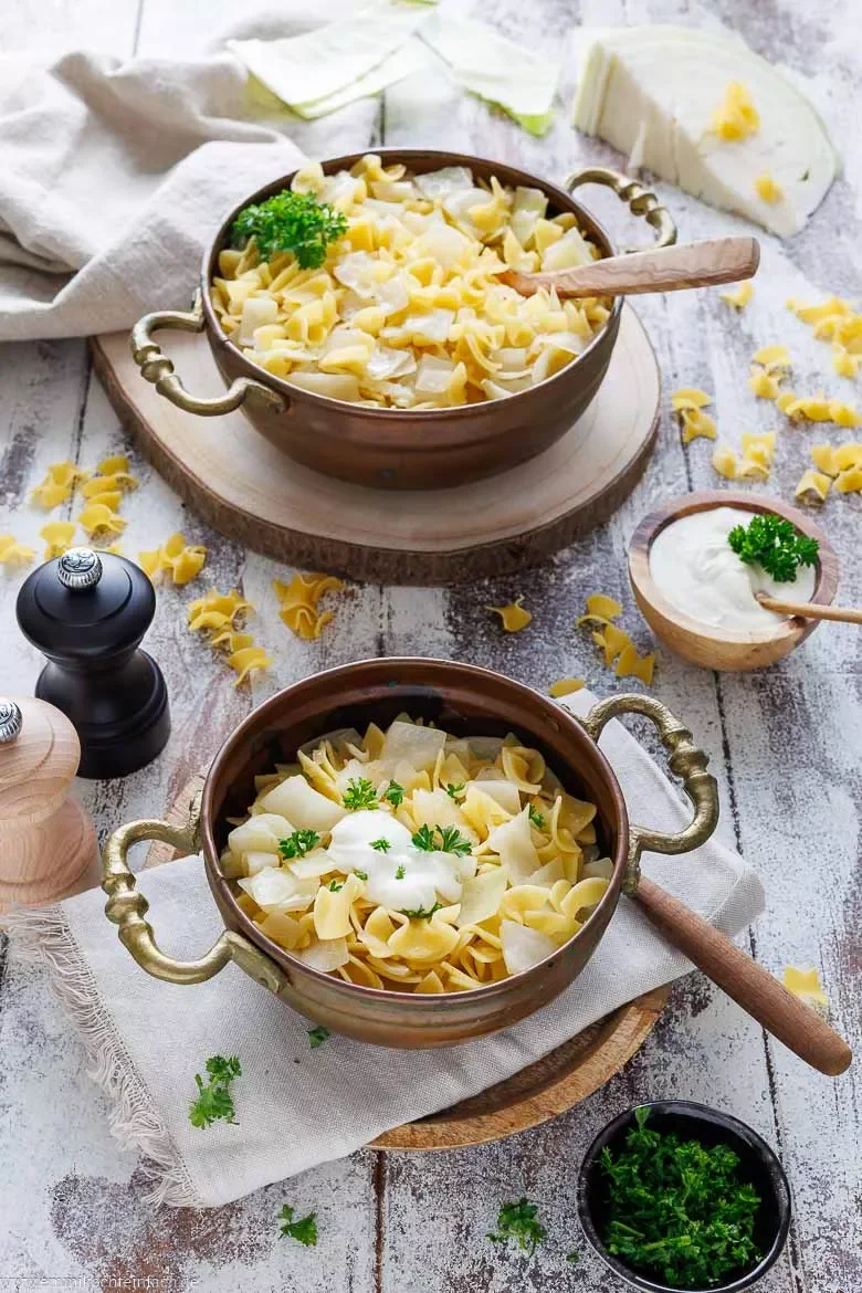 Rezept für Fleckerl mit Weißkraut