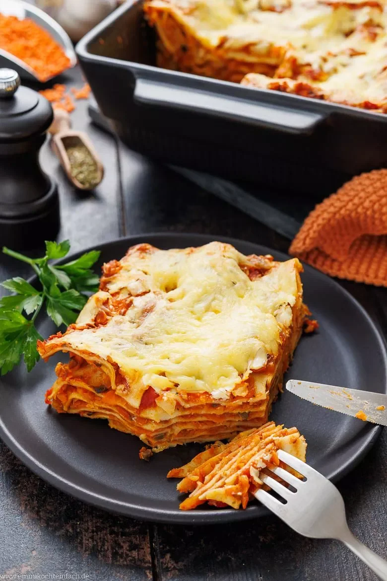 Rote-Linsen-Lasagne