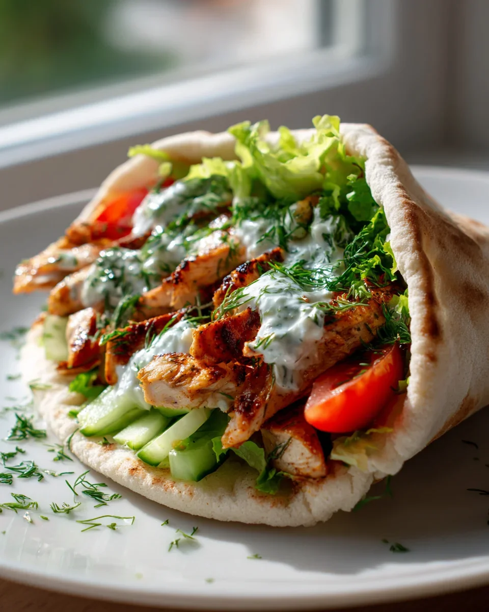 Saftige mediterrane Hähnchen-Pita-Wraps vom Grill!
