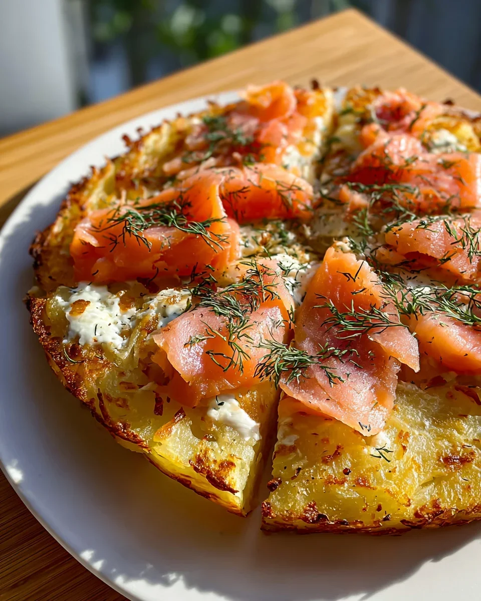 Schnelle cremige Kartoffelpizza mit unwiderstehlichem Rauchlachs