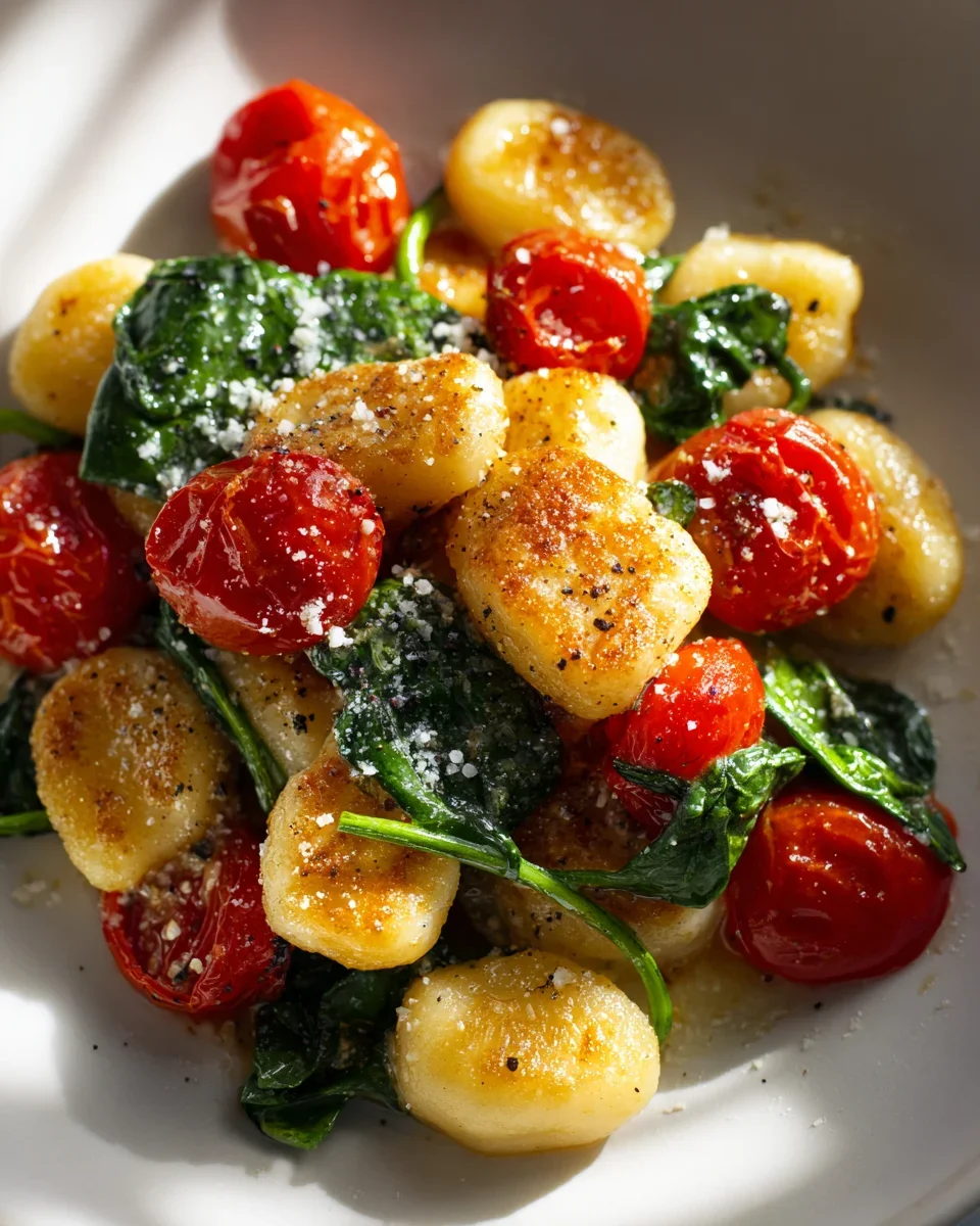 Schnelle Gnocchi Pfanne mit Tomate & Spinat – Einfach lecker!