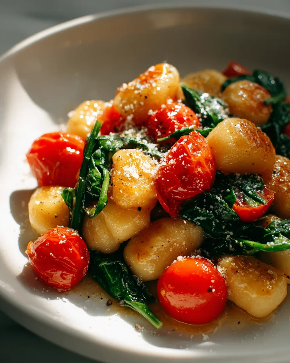 Schnelle Gnocchi Pfanne mit Tomate & Spinat – Einfach lecker!