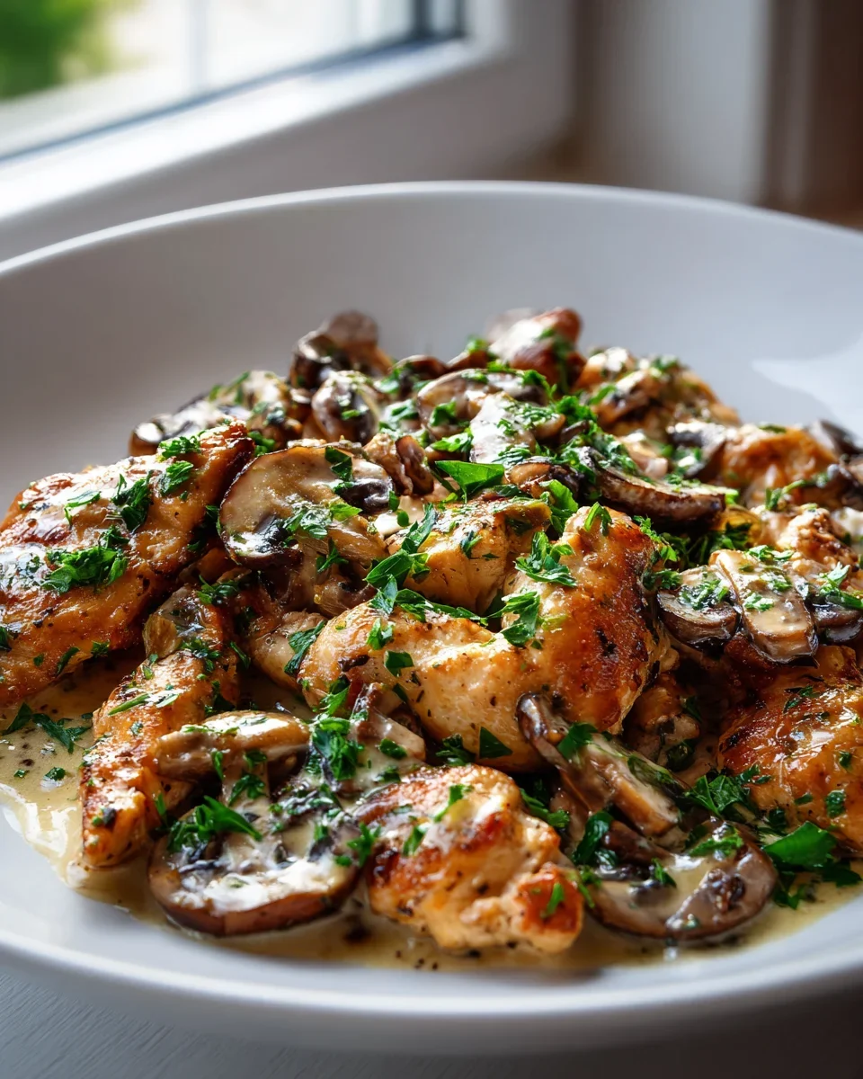 Schnelle Hähnchen Pilzpfanne: Perfekt für das Familienabendessen!