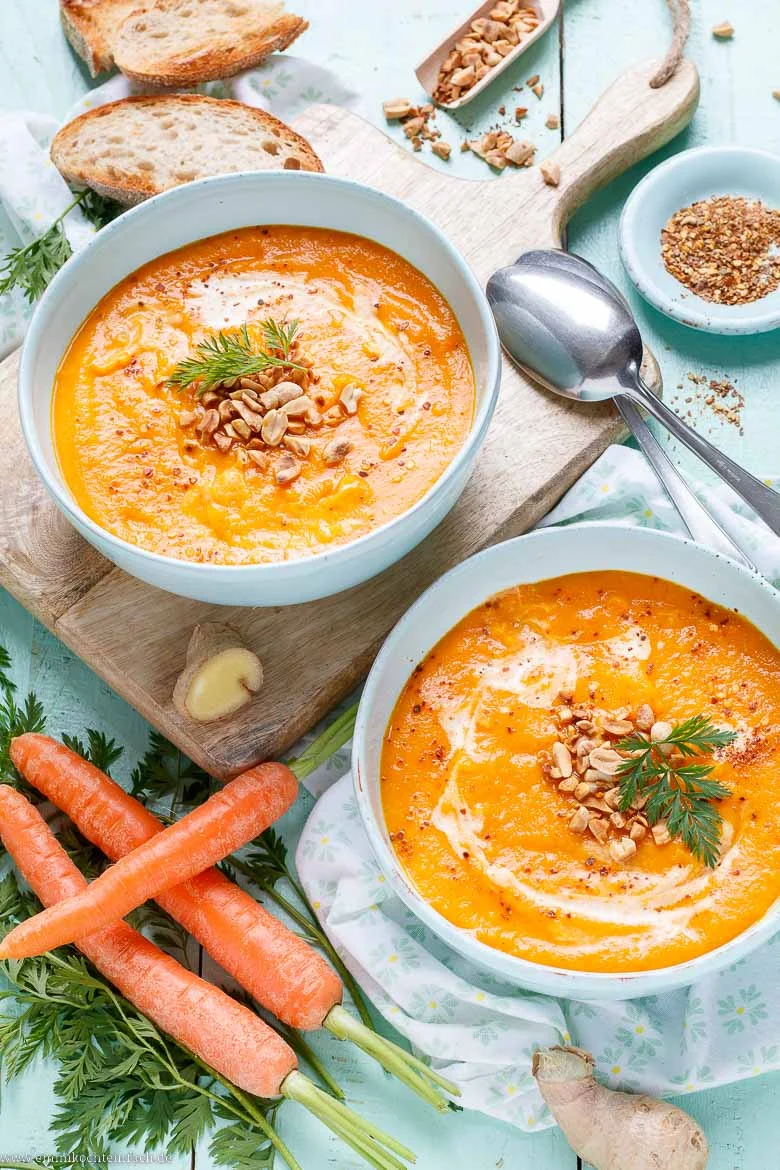 Schnelle Möhrensuppe mit Ingwer