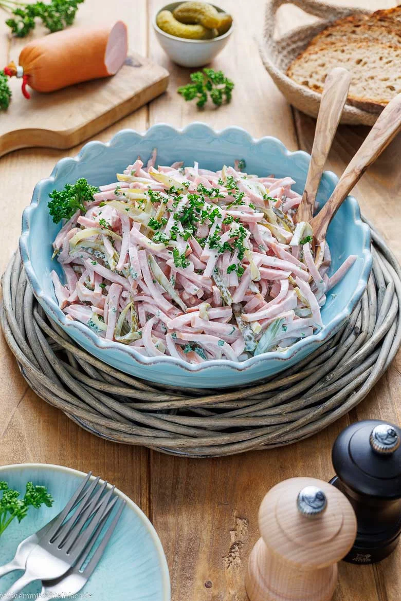 Fleischsalat-Rezept mit Mayonnaise