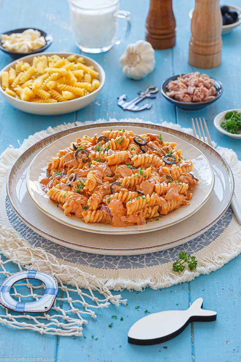 Nudeln mit Thunfisch – schnelles Rezept