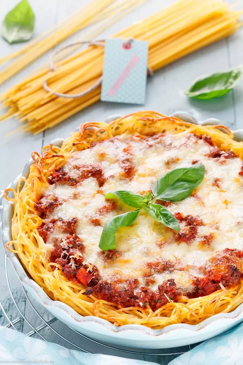 Spaghetti-Auflauf mit Hackfleisch