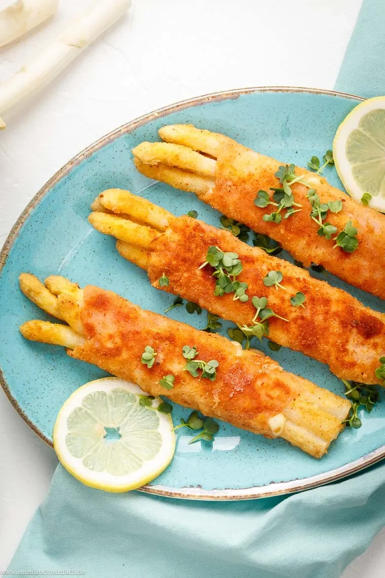 Spargel mal anders, paniert als Hauptgericht oder Beilage