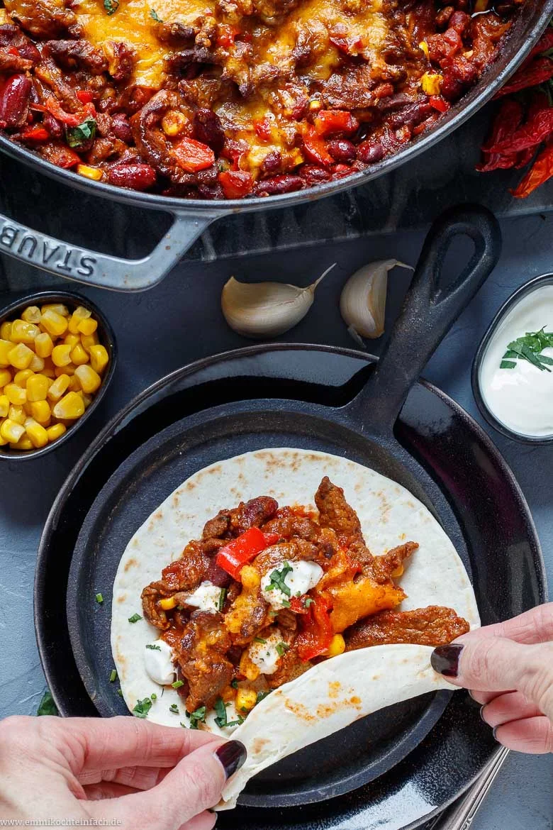 Tex Mex Steak Pfanne mit Gemüse - www.emmikochteinfach.de