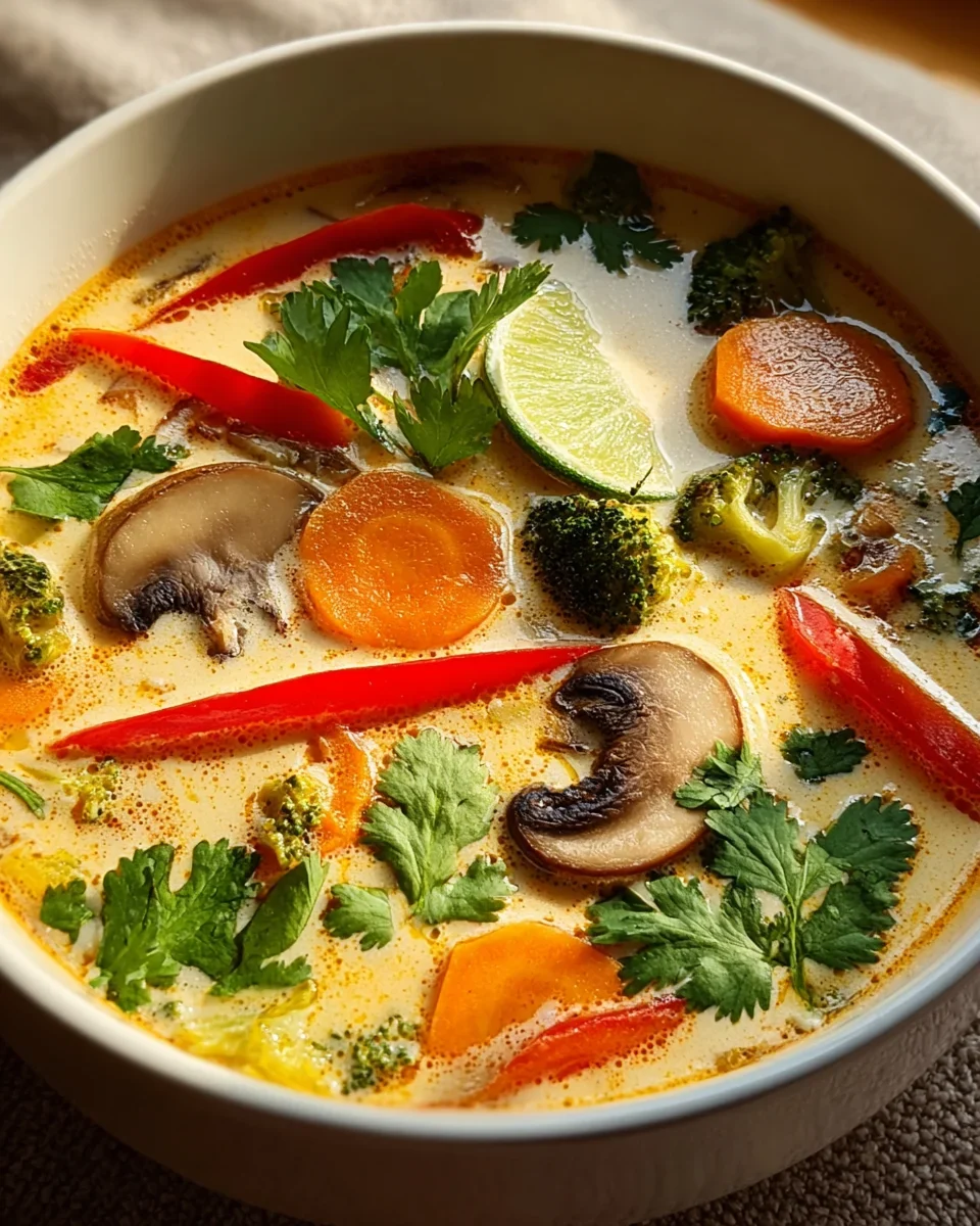 Thai Kokos Suppe mit Gemüse – Aromatisch und Vegan Genießen!
