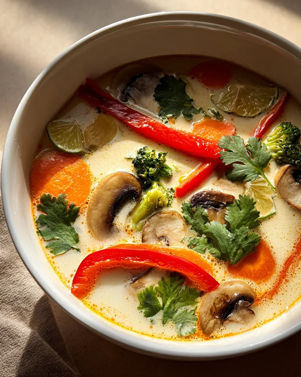 Thai Kokos Suppe mit Gemüse – Aromatisch und Vegan Genießen!