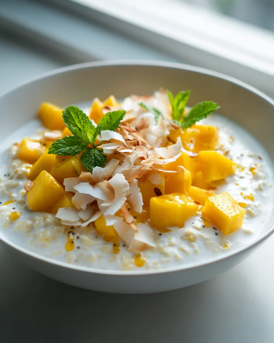 Tropische Mango Kokos Overnight Oats: Dein Frühstückstraum!