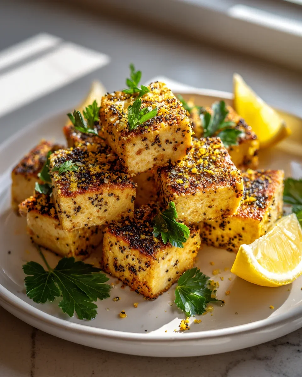 Unglaublicher Gebackener Zitronenpfeffer Tofu Traum!