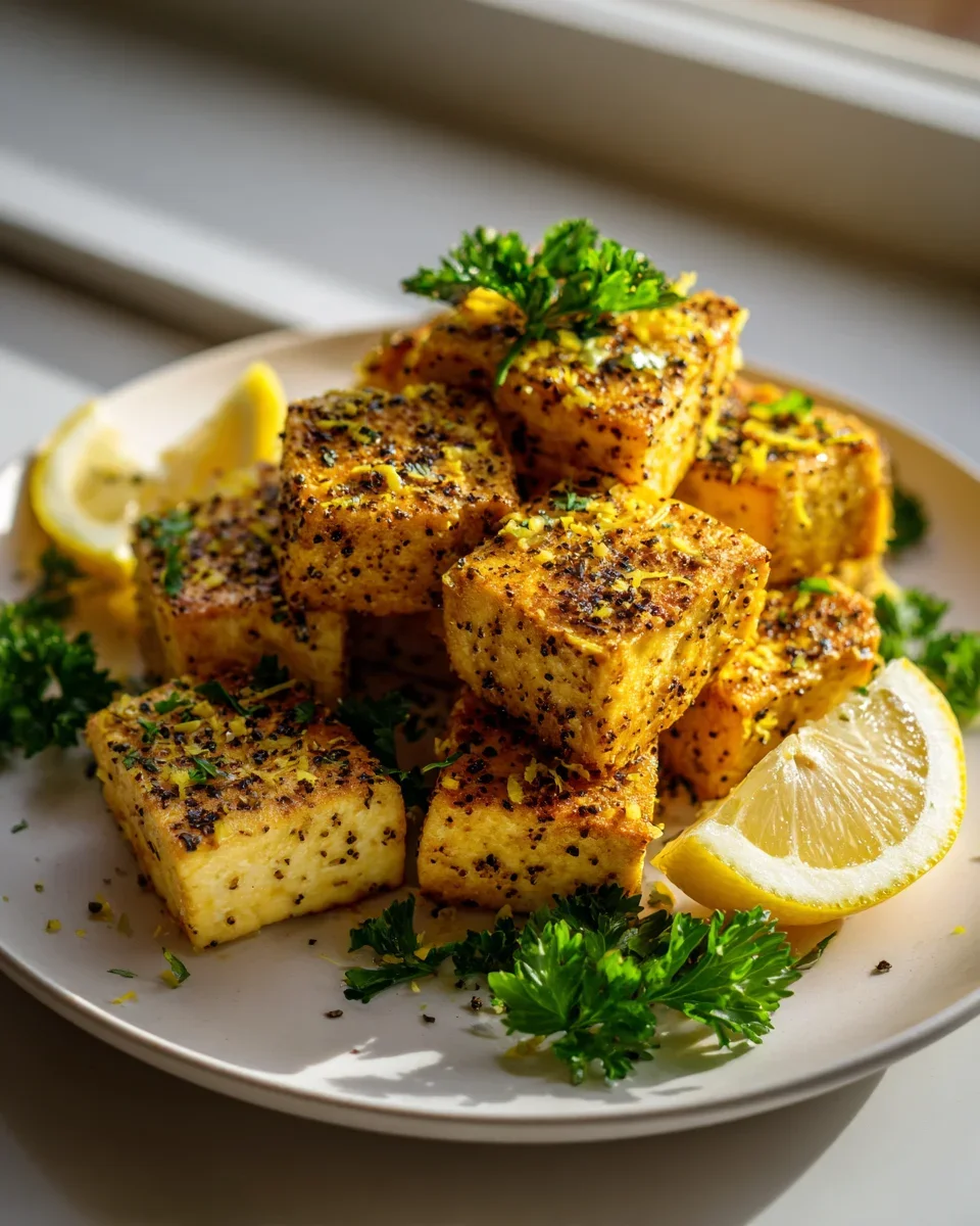 Unglaublicher Gebackener Zitronenpfeffer Tofu Traum!