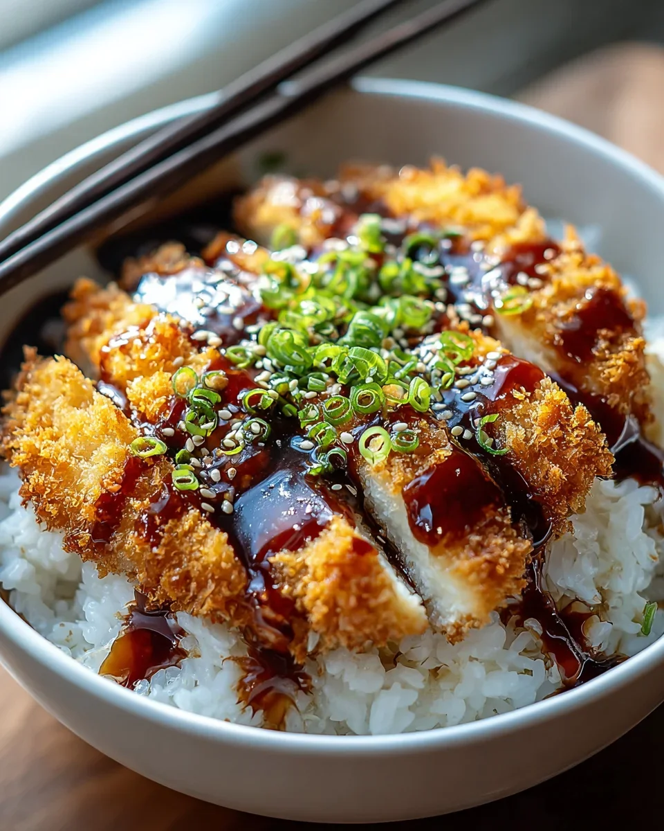 Unwiderstehliche Rinder-Katsu-Bowls mit Tonkatsu-Soße!