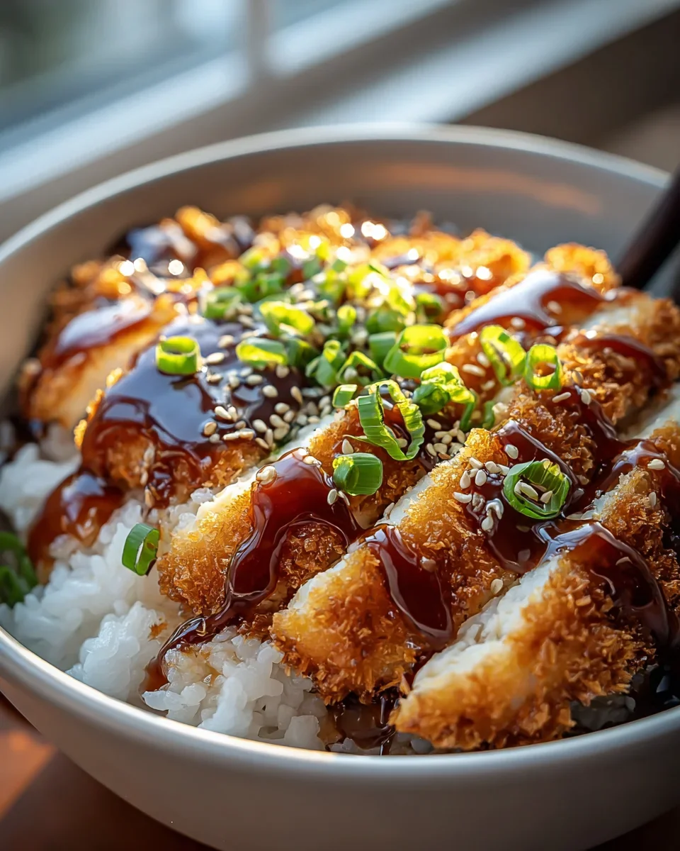 Unwiderstehliche Rinder-Katsu-Bowls mit Tonkatsu-Soße!