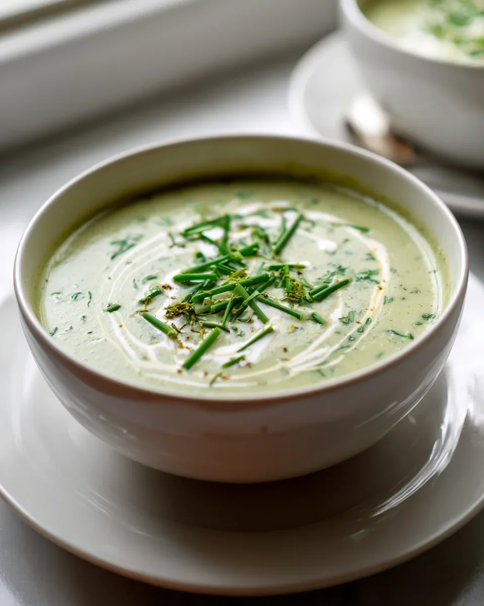 Vegane Spargelcremesuppe mit Kokosmilch und Gemüsebrühe