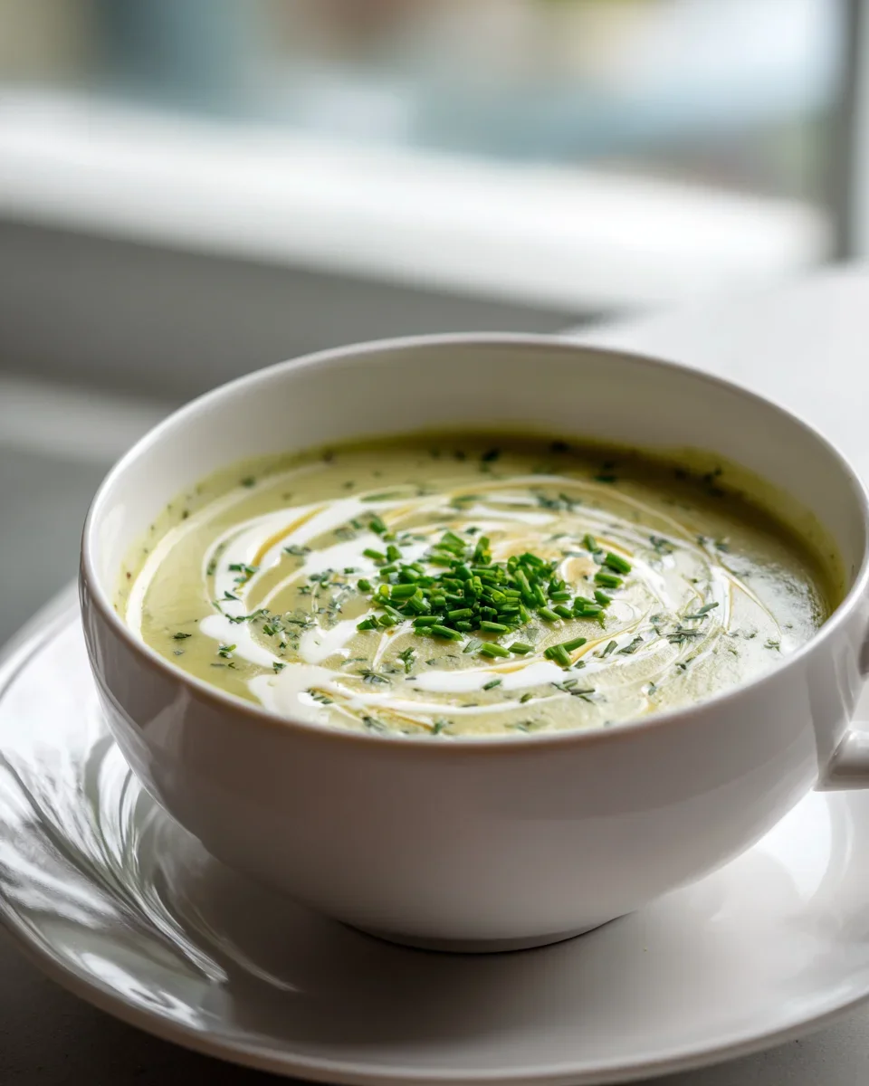 Vegane Spargelcremesuppe mit Kokosmilch und Gemüsebrühe
