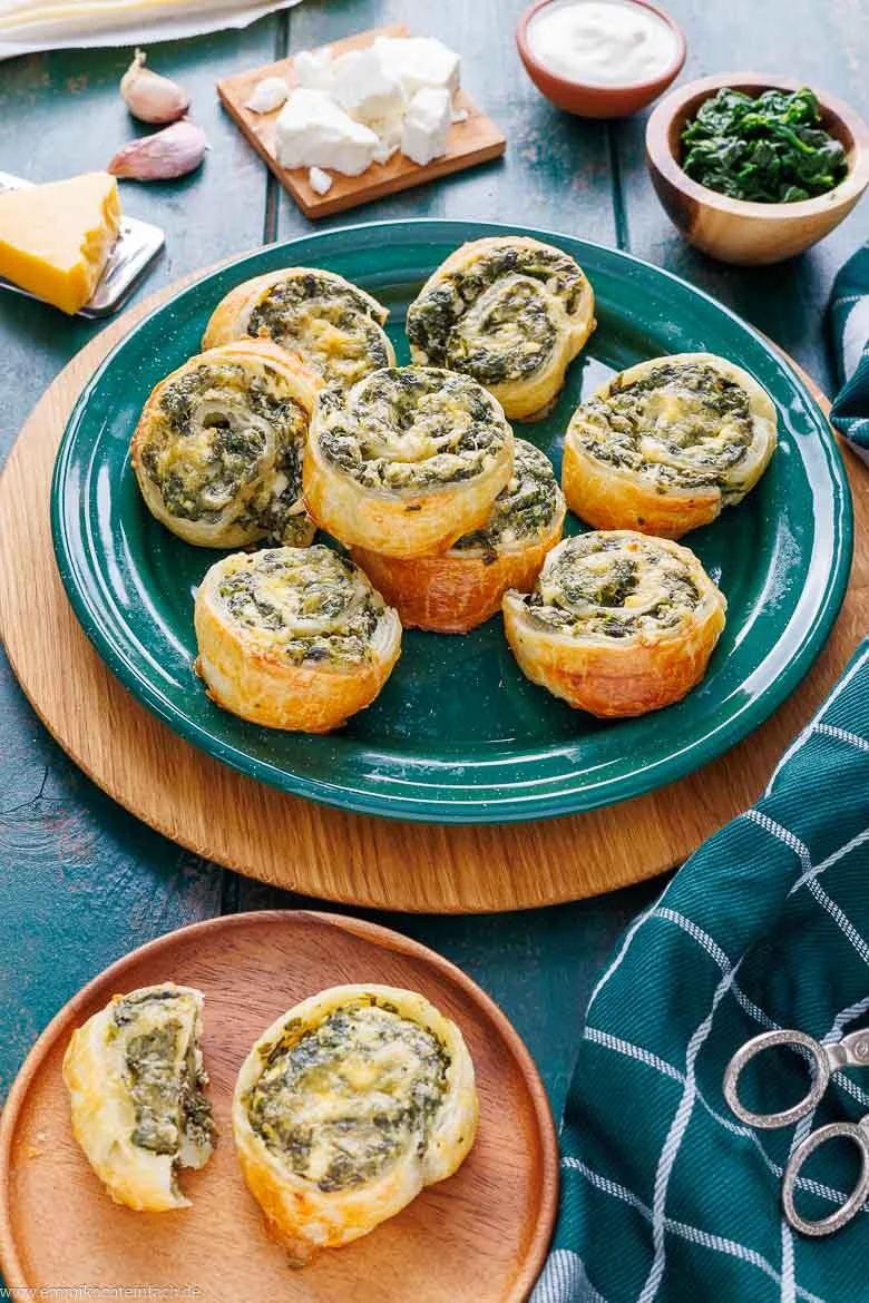 Blätterteigschnecken – herzhaft vegetarisch