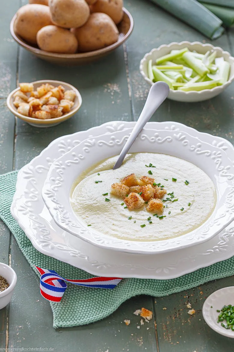 Vichyssoise kochen, pürieren, aufbewahren und einfrieren