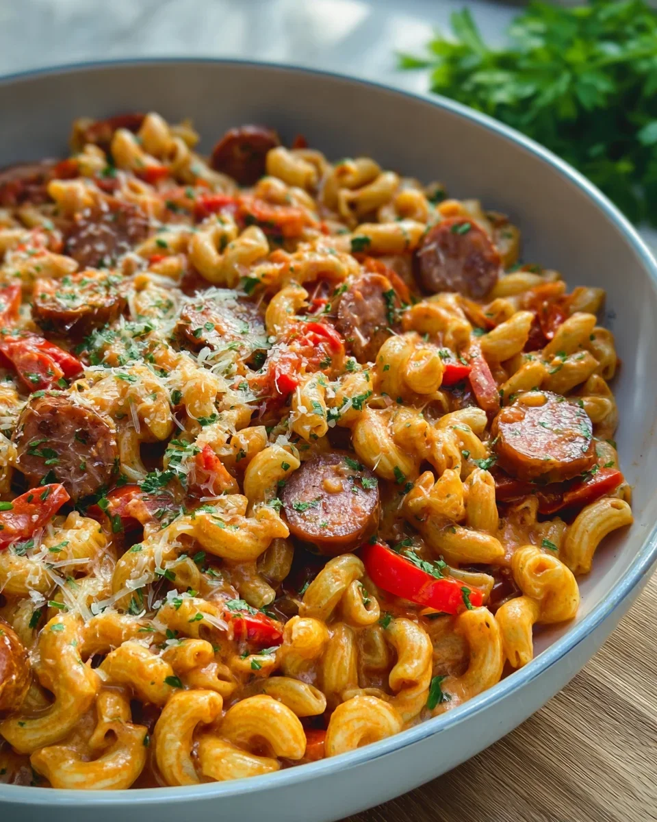 Würzige One Pot Pasta: Rinder-Krakauer & Paprika-Genuss!