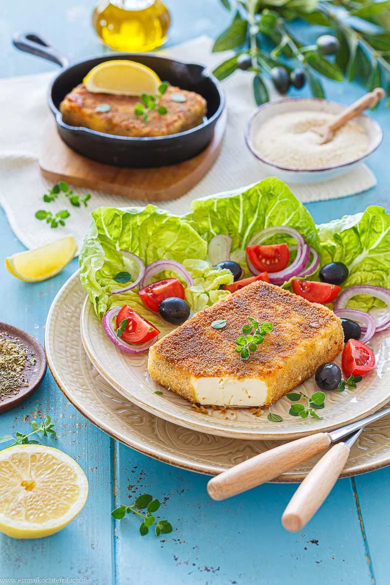 Saganaki – griechischer, gebackener Feta