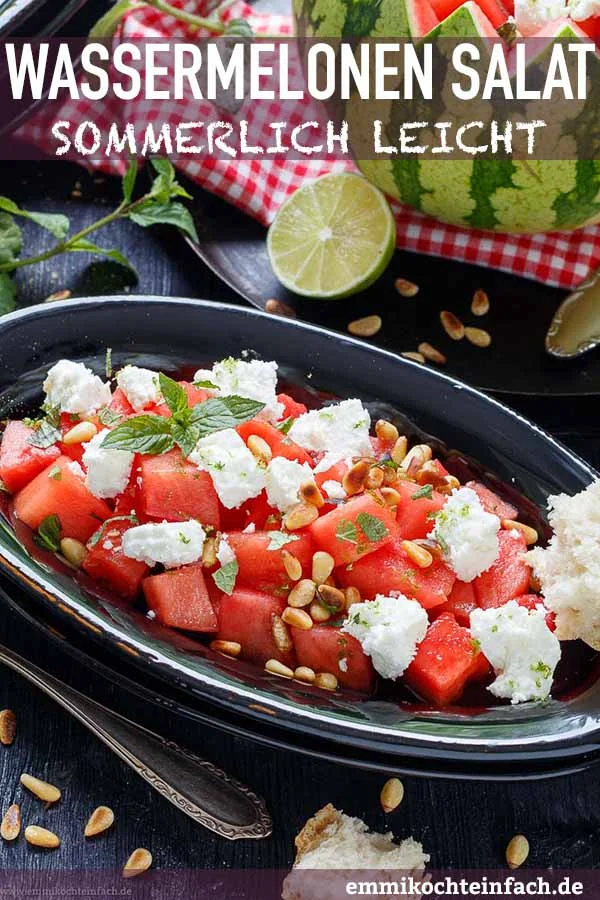 Wassermelonen-Feta-Salat – perfekt für den Sommer